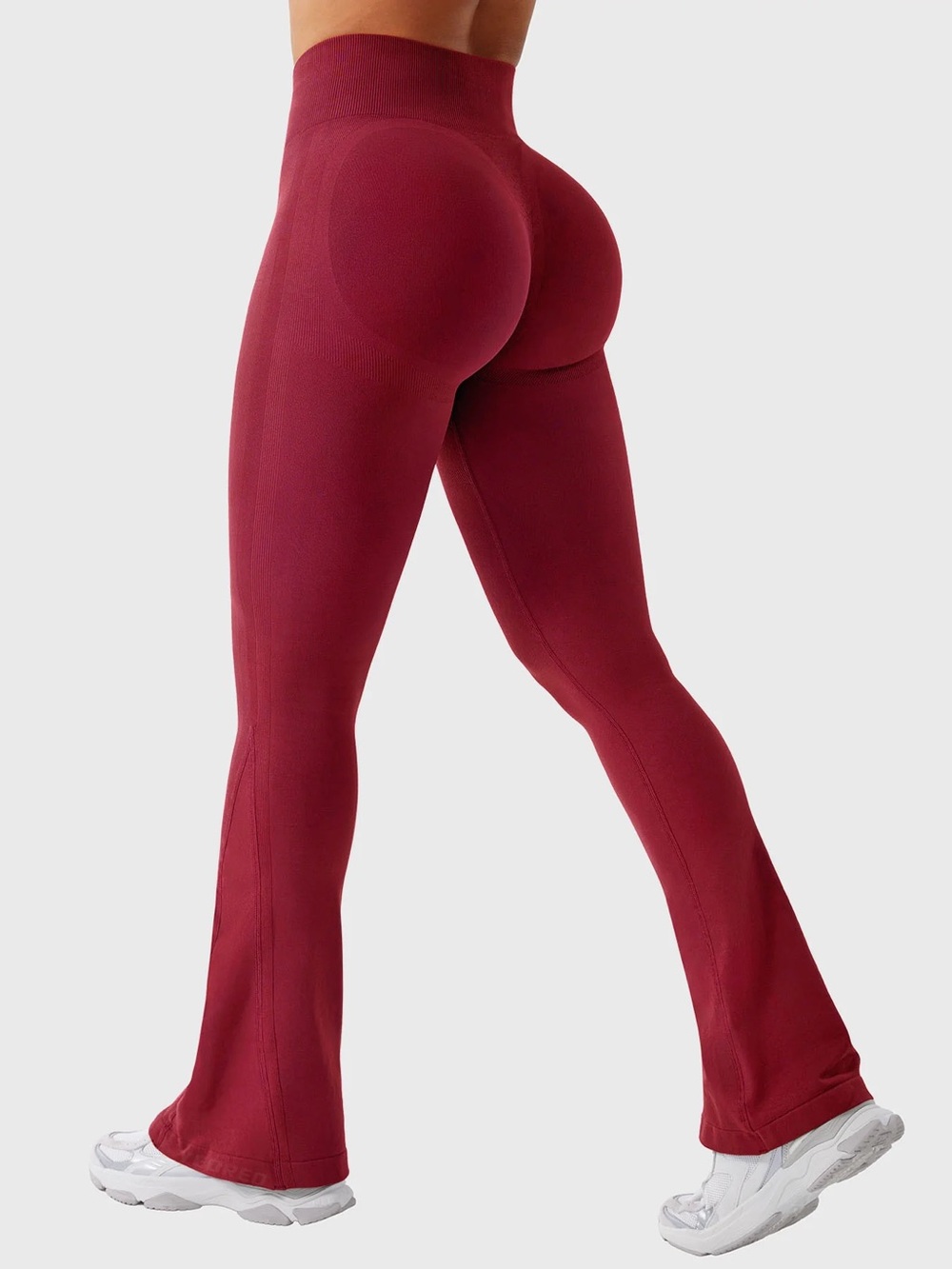 Yeoreo Lilliean 29.5" Mini Flare Leggings - Scarlett Red, Size XS